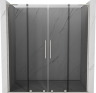 Mexen Velar L Duo porte de douche coulissantes 180 cm, graphite, nickel brossé - 871-180-003-42-97