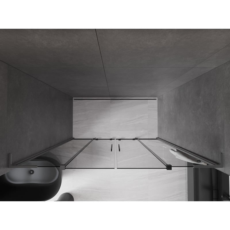 Mexen Velar L Duo porte de douche coulissante 200 cm, graphite, gun metal - 871-200-003-42-95
