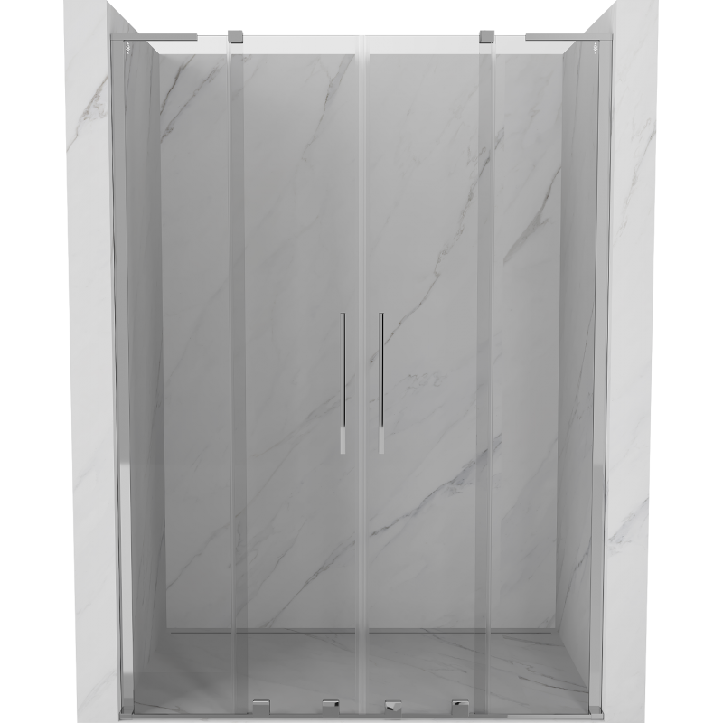 Mexen Velar L Duo porte de douche coulissantes 140 cm, transparent, chromé - 871-140-003-02-01