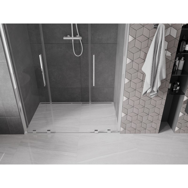 Mexen Velar L Duo porte de douche coulissante 150 cm, transparent, chrome - 871-150-003-02-01