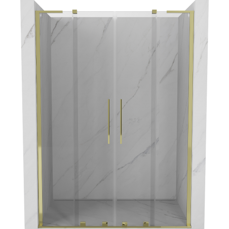 Mexen Velar L Duo porte de douche coulissantes 140 cm, transparent, dorées - 871-140-003-02-50