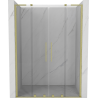 Mexen Velar L Duo porte de douche coulissante 140 cm, transparent, or brossé - 871-140-003-02-55