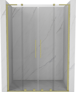Mexen Velar L Duo porte de douche coulissante 140 cm, transparent, or brossé - 871-140-003-02-55