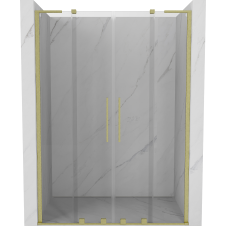 Mexen Velar L Duo porte de douche coulissante 150 cm, transparent, or brossé - 871-150-003-02-55