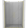 Mexen Velar L Duo porte de douche coulissante 150 cm, transparent, or brossé - 871-150-003-02-55