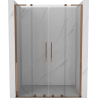 Mexen Velar L Duo porte de douche coulissantes 150 cm, transparentes, or rose - 871-150-003-02-60