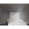 Mexen Velar L Duo porte de douche coulissante 150 cm, transparent, or brossé - 871-150-003-02-55