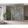 Mexen Omega-3S cabine de douche à 3 parois, coulissante 140 x 80 cm, transparent, chrome - 825-140-080-01-00-3S