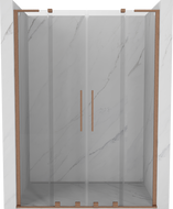 Mexen Velar L Duo portes de douche coulissantes 140 cm, transparent, cuivre brossé - 871-140-003-02-65
