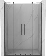 Mexen Velar L Duo portes de douche coulissantes 150 cm, transparent, gris acier brossé - 871-150-003-02-66