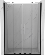 Mexen Velar L Duo porte de douche coulissante 140 cm, transparent, noir - 871-140-003-02-70
