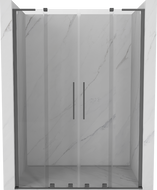 Mexen Velar L Duo porte de douche coulissante 140 cm, transparent, métal gun - 871-140-003-02-95