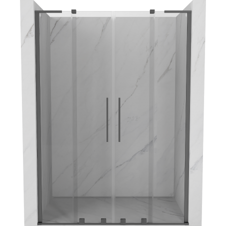 Mexen Velar L Duo porte de douche coulissantes 150 cm, transparent, gun metal - 871-150-003-02-95
