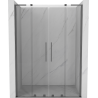 Mexen Velar L Duo portes de douche coulissantes 160 cm, transparent, métal gun - 871-160-003-02-95