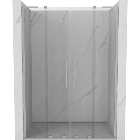 Mexen Velar L Duo porte de douche coulissante 140 cm, transparent, nickel brossé - 871-140-003-02-97