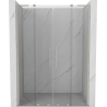 Mexen Velar L Duo porte de douche coulissante 140 cm, transparent, nickel brossé - 871-140-003-02-97