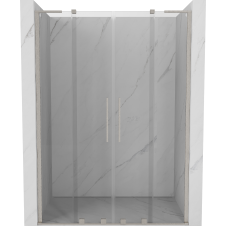 Mexen Velar L Duo porte de douche coulissante 150 cm, transparent, nickel brossé - 871-150-003-02-97
