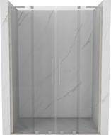 Mexen Velar L Duo portes de douche coulissantes 160 cm, transparent, nickel brossé - 871-160-003-02-97