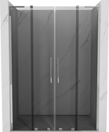 Mexen Velar L Duo porte de douche coulissantes 140 cm, graphite, chrome - 871-140-003-42-01