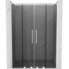 Mexen Velar L Duo porte de douche coulissantes 140 cm, graphite, blanc - 871-140-003-42-20