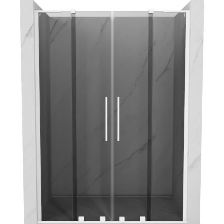 Mexen Velar L Duo portes de douche coulissantes 150 cm, graphite, blanc - 871-150-003-42-20