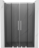 Mexen Velar L Duo portes de douche coulissantes 150 cm, graphite, blanc - 871-150-003-42-20
