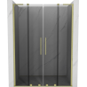 Mexen Velar L Duo porte de douche coulissante 140 cm, graphite, or brossé - 871-140-003-42-55