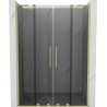 Mexen Velar L Duo portes de douche coulissantes 140 cm, graphite, or brossé - 871-140-003-42-55