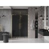 Mexen Velar L Duo portes de douche coulissantes 140 cm, graphite, or brossé - 871-140-003-42-55