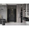 Mexen Velar L Duo portes de douche coulissantes 140 cm, graphite, or brossé - 871-140-003-42-55