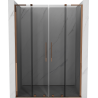 Mexen Velar L Duo portes de douche coulissantes 150 cm, graphite, or rose - 871-150-003-42-60