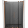Mexen Velar L Duo porte de douche coulissante 140 cm, graphite, cuivre brossé - 871-140-003-42-65