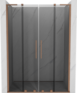 Mexen Velar L Duo porte de douche coulissante 140 cm, graphite, cuivre brossé - 871-140-003-42-65
