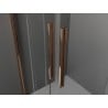 Mexen Velar L Duo portes de douche coulissantes 160 cm, graphite, or rose - 871-160-003-42-60