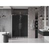Mexen Velar L Duo portes de douche coulissantes 140 cm, graphite, nickel brossé - 871-140-003-42-97