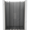 Mexen Velar L Duo portes de douche coulissantes 140 cm, graphite, nickel brossé - 871-140-003-42-97