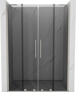 Mexen Velar L Duo portes de douche coulissantes 140 cm, graphite, nickel brossé - 871-140-003-42-97