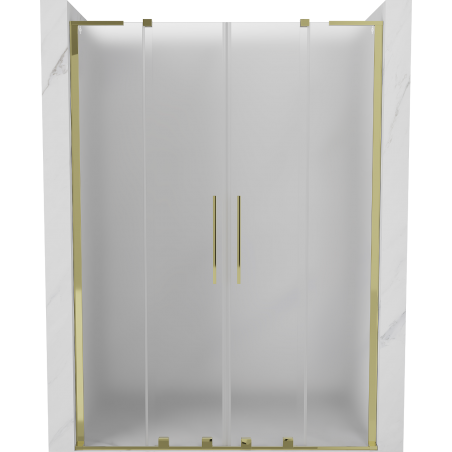 Mexen Velar L Duo portes de douche coulissantes 140 cm, givré, doré - 871-140-003-32-50