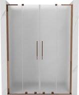Mexen Velar L Duo porte de douche coulissante 140 cm, givré, or rose - 871-140-003-32-60