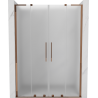Mexen Velar L Duo portes de douche coulissantes 160 cm, givre, or rose - 871-160-003-32-60
