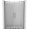 Mexen Velar L Duo porte de douche coulissante 150 cm, givré, gray en brossé - 871-150-003-32-66