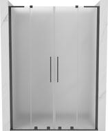 Mexen Velar L Duo porte de douche coulissante 150 cm, givré, gray en brossé - 871-150-003-32-66