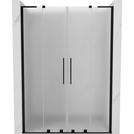 Mexen Velar L Duo porte de douche coulissantes 140 cm, dépoli, noir - 871-140-003-32-70