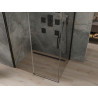 Mexen Omega cabine de douche coulissante 110 x 100 cm, transparente, noire - 825-110-100-70-00