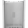 Mexen Velar L Duo portes de douche coulissantes 140 cm, givré, gun metal - 871-140-003-32-95