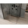 Mexen Omega cabine de douche coulissante 110 x 100 cm, transparente, noire - 825-110-100-70-00