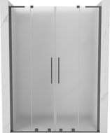 Mexen Velar L Duo porte de douche coulissantes 160 cm, givré, gun metal - 871-160-003-32-95