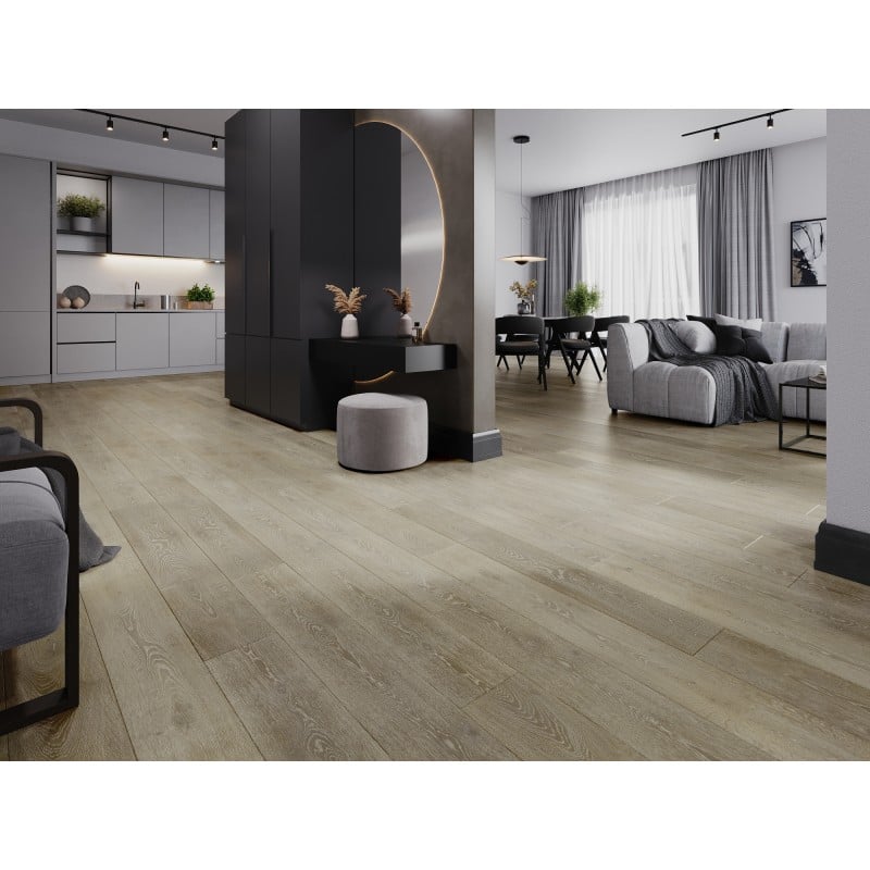 Mexen Jasper échantillon de panneaux vinyles SPC 6,5 mm, sous-couche IXPE 1,5 mm, 4 V-Joints, Chêne - F1018-S