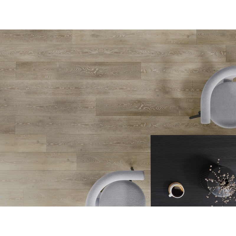 Mexen Jasper échantillon de panneaux vinyles SPC 6,5 mm, sous-couche IXPE 1,5 mm, 4 V-Joints, Chêne - F1018-S