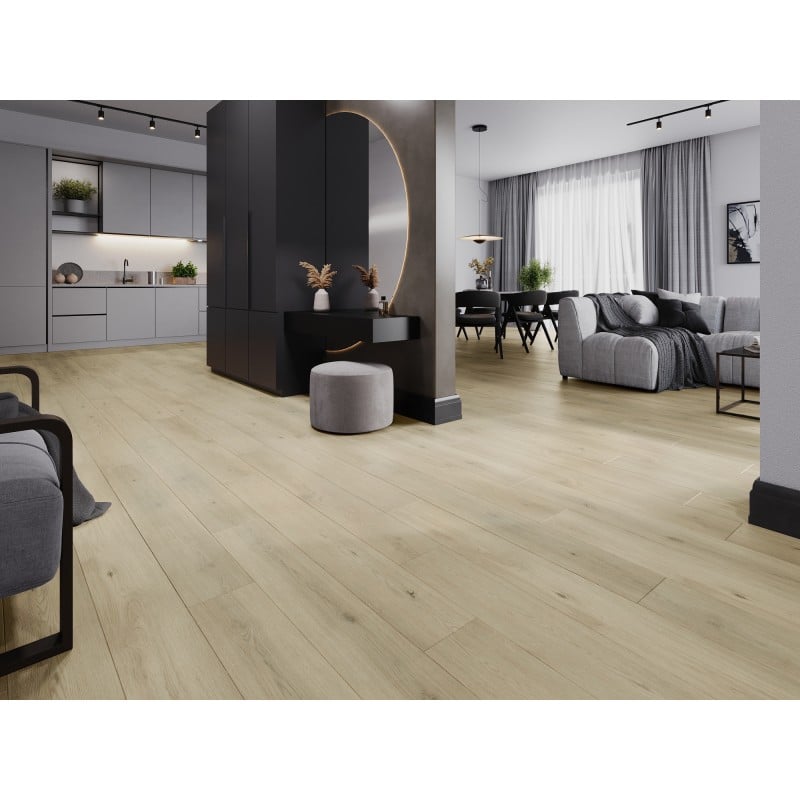 Mexen Calera échantillon de panneaux vinyles SPC 6,5 mm, sous-couche IXPE 1,5 mm, 4 V-Fuga, Chêne - F1020-S